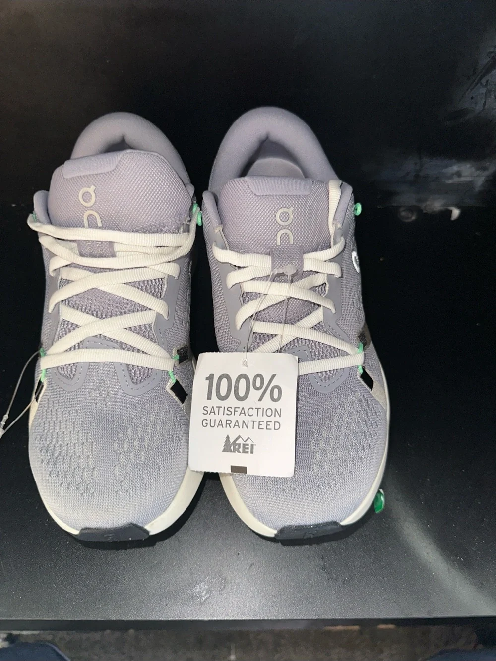 On Running Women's Cloud Sneakers — Light Gray with Mint Accents